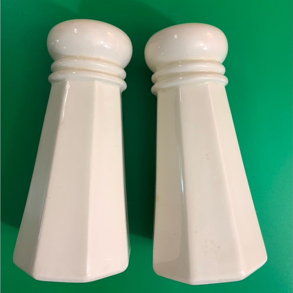 Vintage Salt & Pepper Shakers Handmade 1988 Mom 5”T Octagon